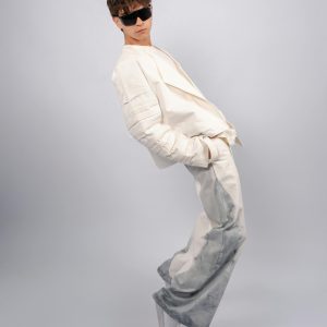 White Jacket Tie-Dye Pants – Chic Women’s Flare Set